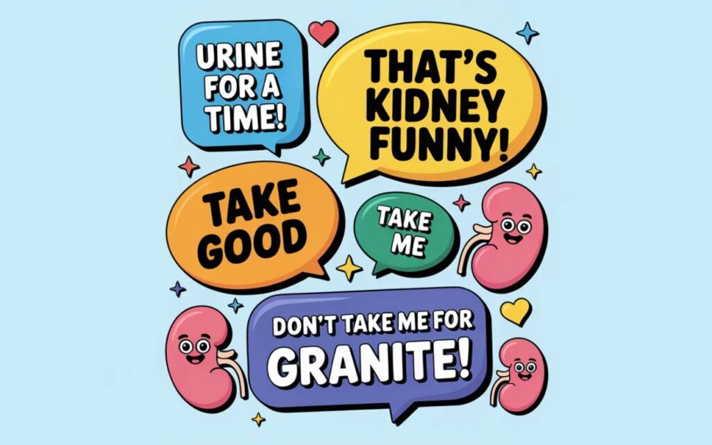 Kidney stone puns for doctors and nurses—medical humor that’s clever, relatable, and perfect for healthcare professionals.