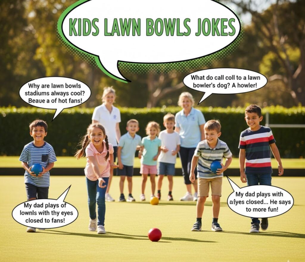 Kids’ lawn bowls jokes—fun, playful, and family-friendly wordplay perfect for captions, jokes, and lighthearted sports-themed humor.”