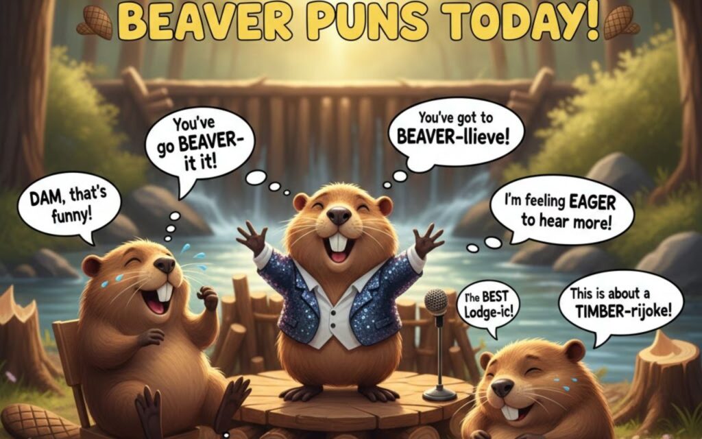 Laugh out loud with these hilarious beaver puns today—funny, clever, and playful wordplay perfect for captions, jokes, and lighthearted animal humor.