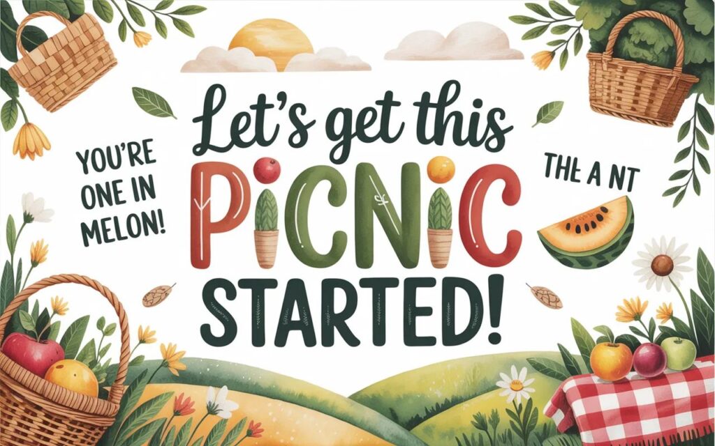 Picnic puns with nature vibes—playful, outdoorsy wordplay that’s perfect for scenic, fun, and lighthearted posts.”