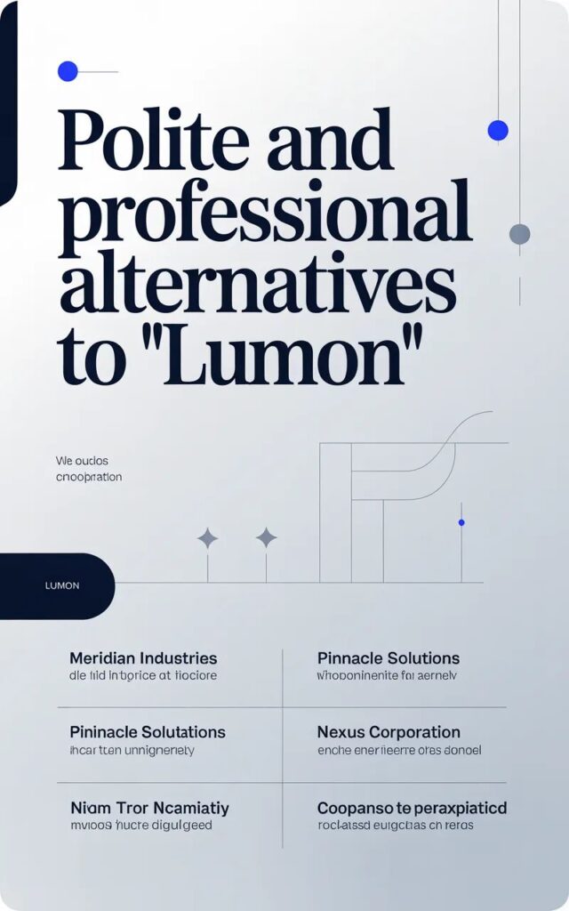 Polite and professional alternatives to ‘Lumon’—refined wording options for clear, respectful communication.”