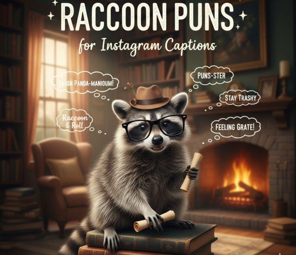 "Playful raccoon-themed puns perfect for Instagram captions, featuring mischievous, cute, and clever wordplay to make followers smile."

If you want, I can give 2–3 more variations that are equall
