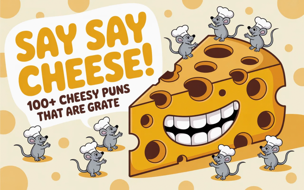 Say Cheese! 100 cheesy puns that are grate—fun, clever wordplay guaranteed to make you smile