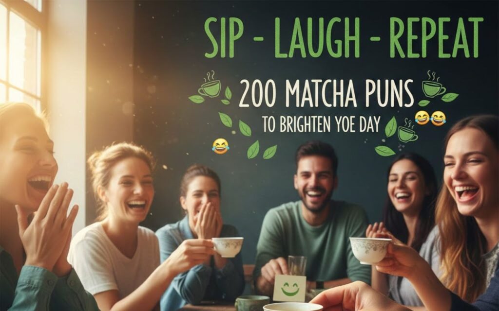 Sip, laugh, repeat—200 matcha puns to brighten your day with fresh, fun, and energizing wordplay perfect for captions, jokes, and feel-good moments.”