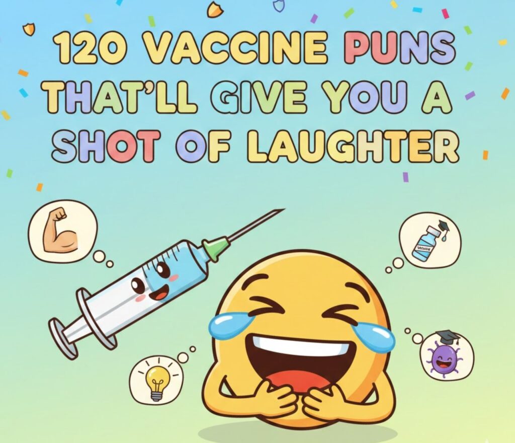 120 vaccine puns that’ll give you a shot of laughter, filled with clever, funny, and playful wordplay perfect for captions and posts.