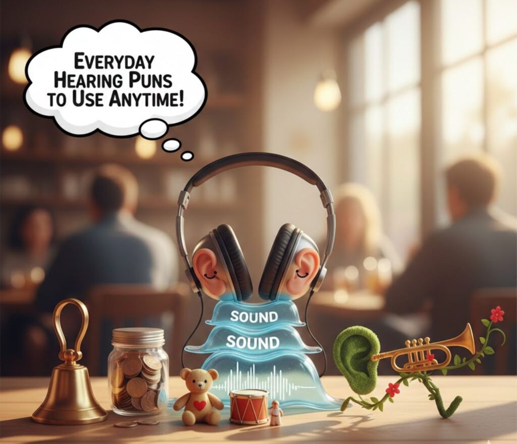 Simple, funny everyday hearing puns with lighthearted ear-themed wordplay, perfect for daily conversations, captions, and adding quick humor anytime."