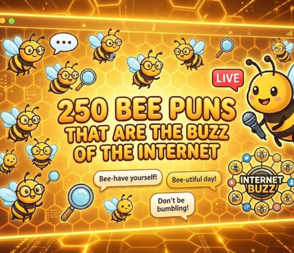 250 bee puns that are the buzz of the internet, full of funny, clever, and playful wordplay for posts."