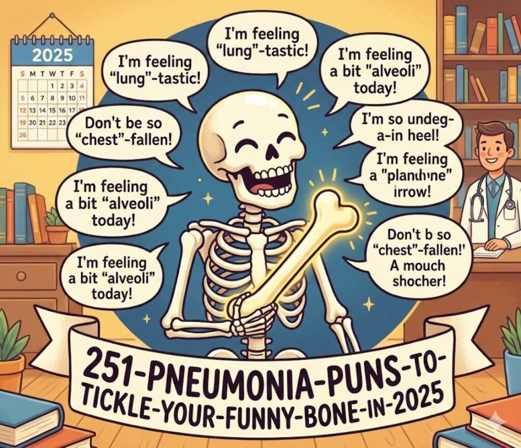 251 pneumonia puns to tickle your funny bone in 2025, offering lighthearted, clever wordplay for smiles and laughs everywhere online."