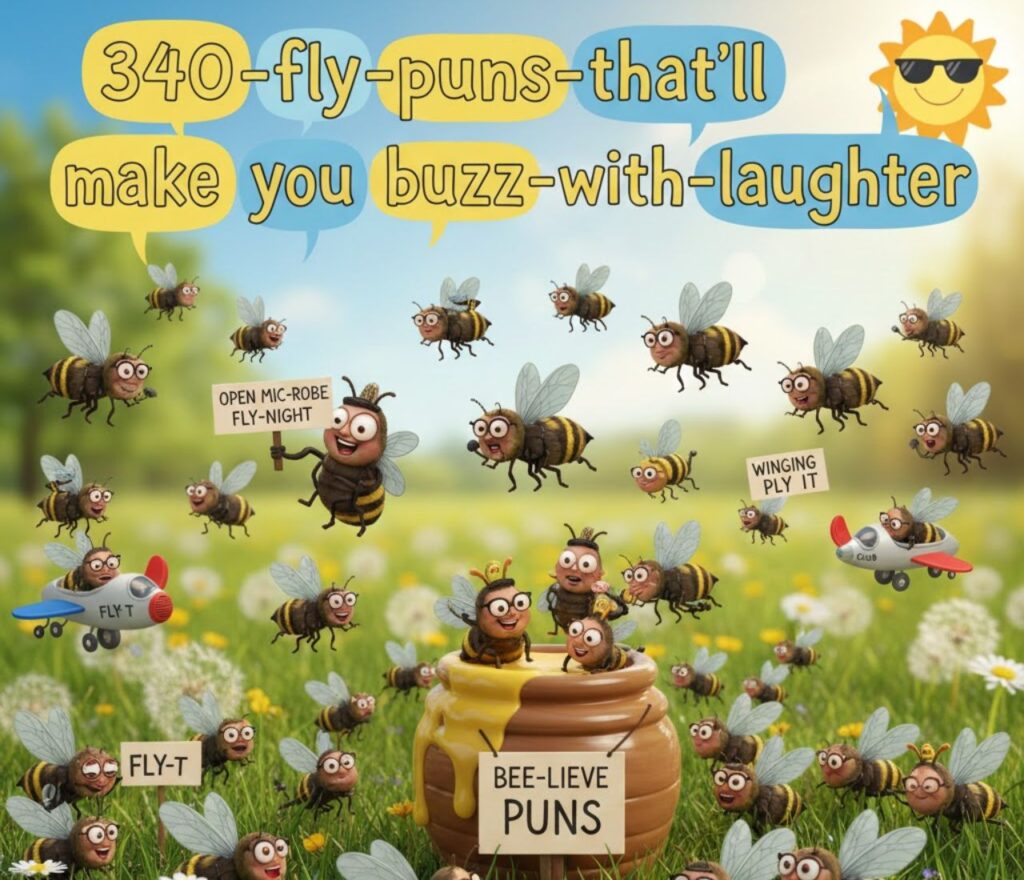 340 fly puns that’ll make you buzz with laughter, packed with clever, funny, and playful wordplay perfect for captions and posts.