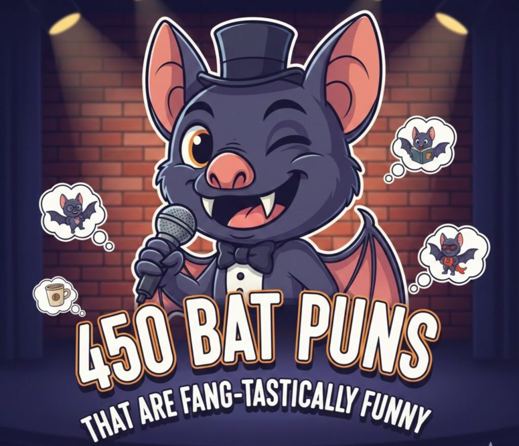 450 bat puns that are fang-tastically funny, packed with clever, spooky, and playful wordplay perfect for captions, posts, and jokes.