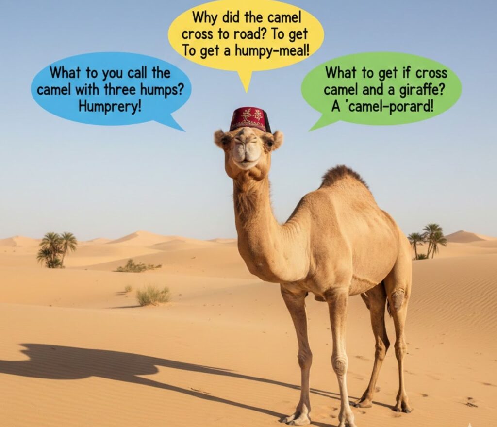 "Clever camel one-liner puns, perfect for captions, jokes, and posts, full of humor, playfulness, and witty wordplay in a single line."

I can create a few more snappy alternatives if you want.