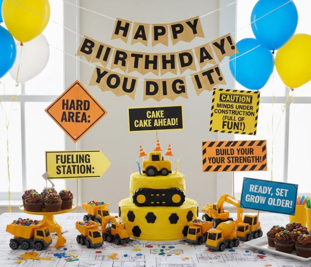 Construction birthday puns, full of clever, funny, and playful wordplay perfect for cards, captions, posts, and celebration messages."