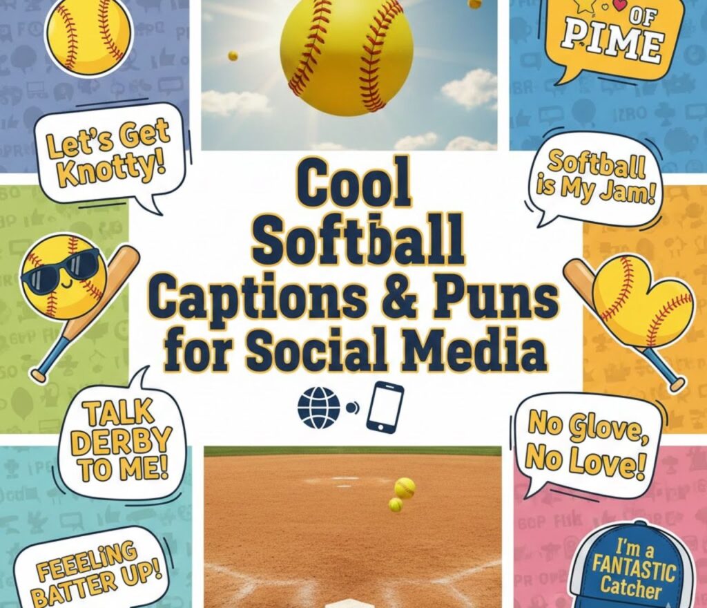 Funny softball puns, jokes, and one-liners for players, teams, and fans. Perfect for Instagram captions, dugout humor, and social media posts to bring laughter, team spirit, and fun to every softball game.