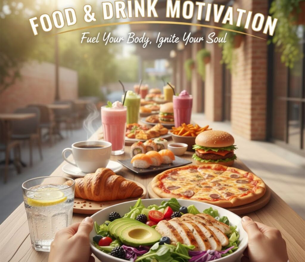 "Food and drink motivation puns blending humor, encouragement, and clever wordplay, perfect for captions, wellness posts, and daily inspiration."