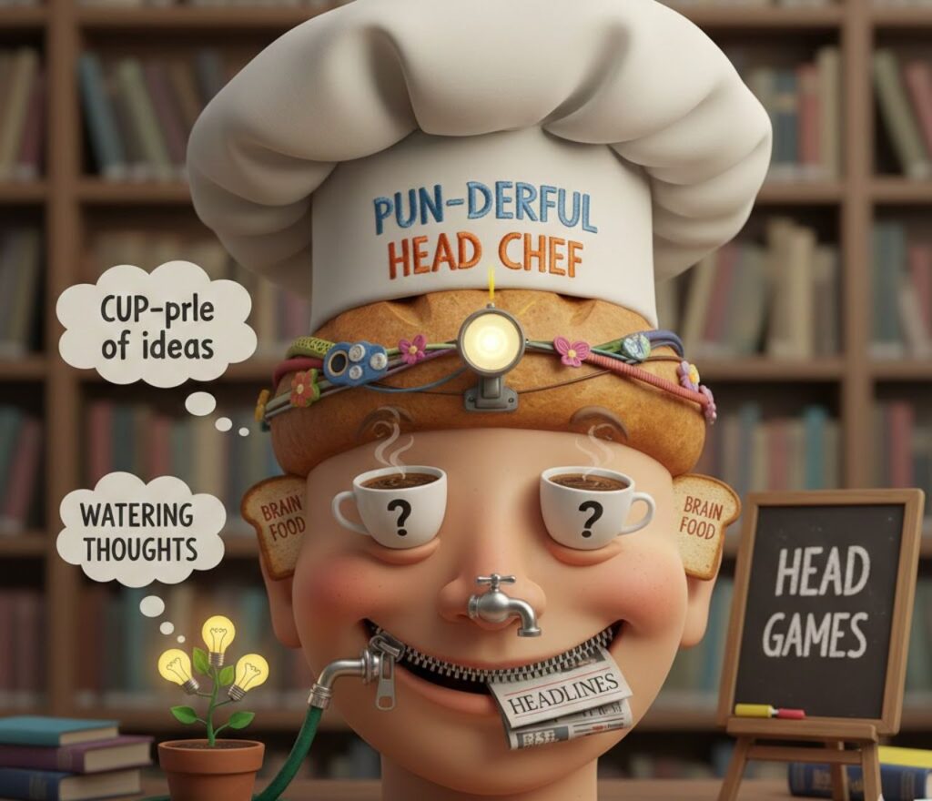 300 head puns that will make you laugh out loud, packed with clever, funny, and playful wordplay perfect for captions."