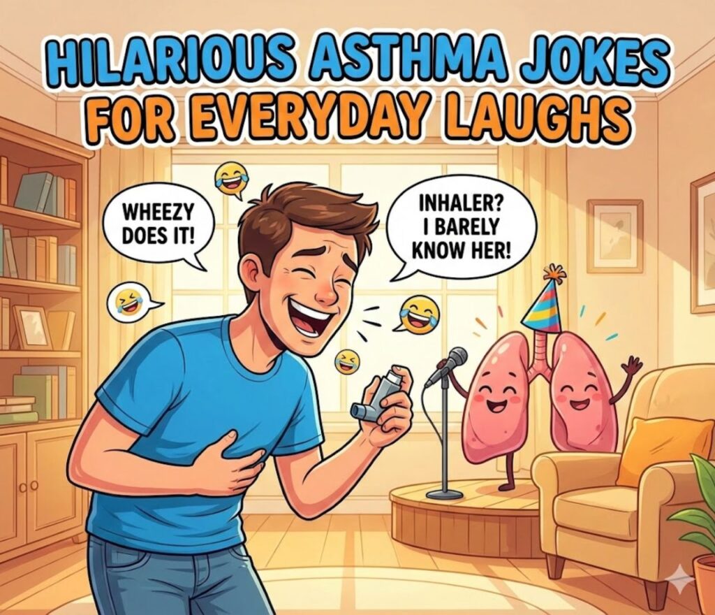 Silly asthma puns for friends and family, featuring playful, lighthearted wordplay that brings smiles, awareness, and gentle laughs together