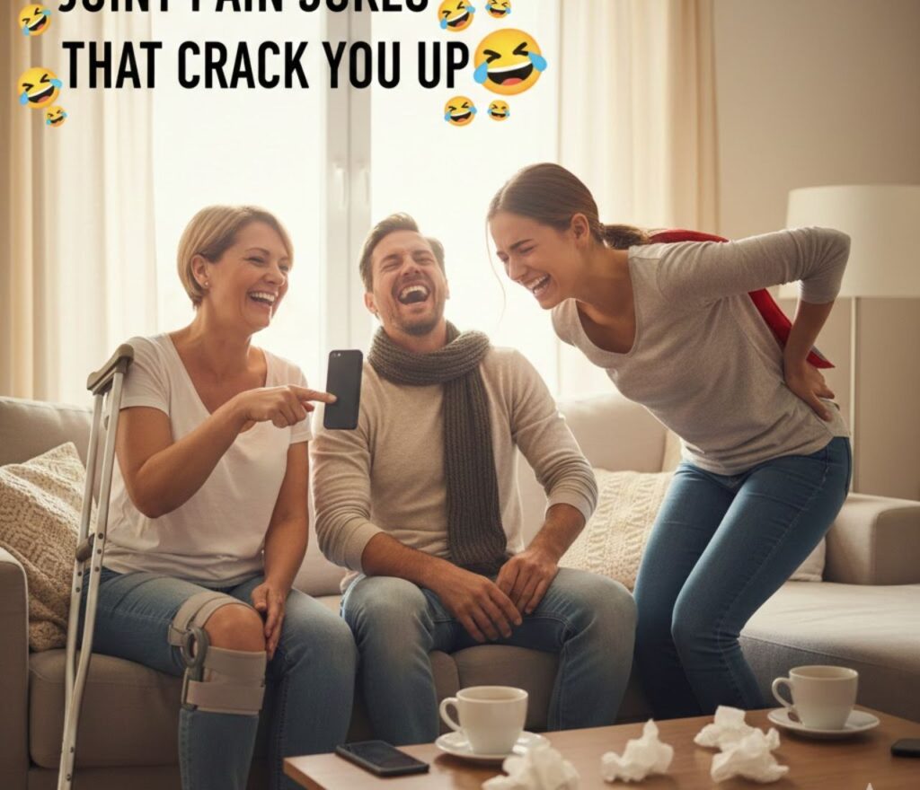 Joint pain jokes that crack you up, featuring clever, lighthearted wordplay bringing smiles, humor, and gentle laughs despite stiffness."