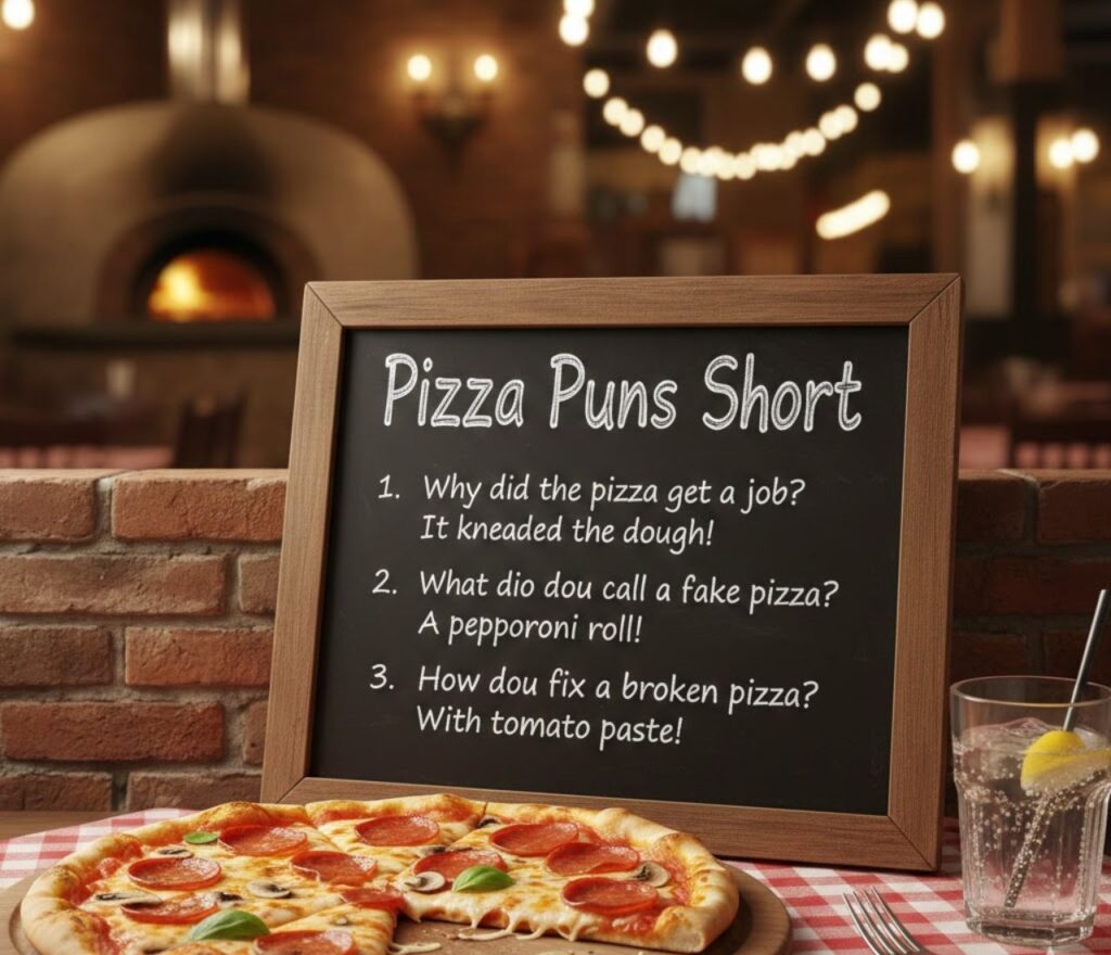 Short pizza puns packed with cheesy, funny, and clever wordplay, perfect for quick captions, posts, and bite-sized humor anywhere."