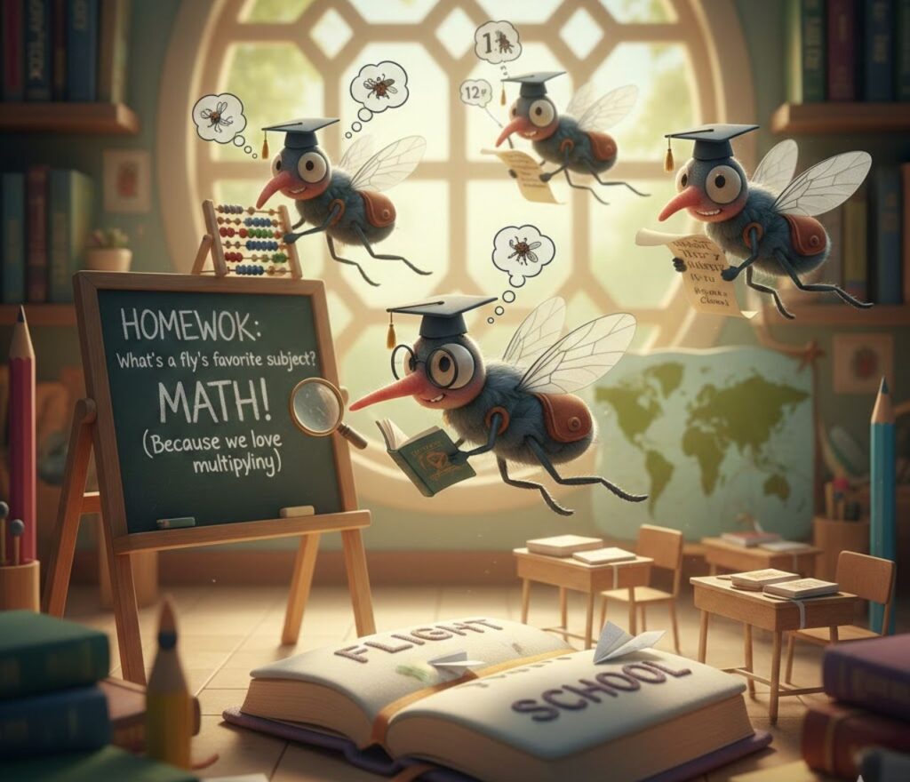 School and learning fly puns, packed with clever, playful, and educational wordplay perfect for captions, classroom activities, and student posts."