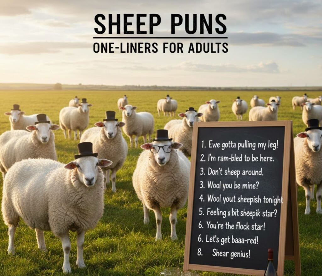 Sheep puns for kids, full of cute, playful, and funny wordplay perfect for captions, classroom activities, and family-friendly posts."