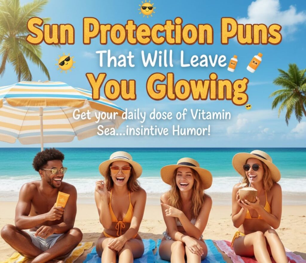 Sun protection puns that will leave you glowing, filled with clever, playful wordplay perfect for captions, summer posts, and sunny humor.