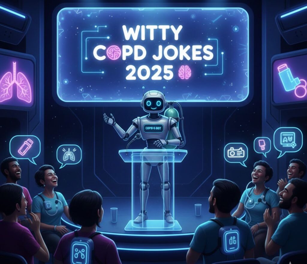 Hilarious COPD one-liners 2025 edition, featuring lighthearted, clever wordplay designed to raise awareness while sharing gentle, supportive humor."