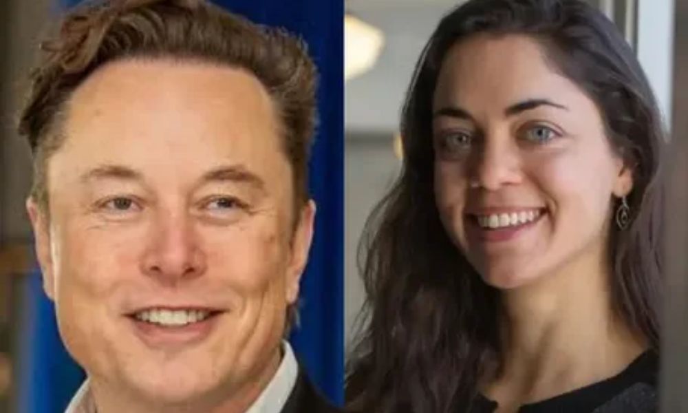 Shivon Zilis and Elon Musk Relationship A conceptual image showing the professional link between Shivon Zilis and Elon Musk, set against a backdrop of technology and innovation symbols.