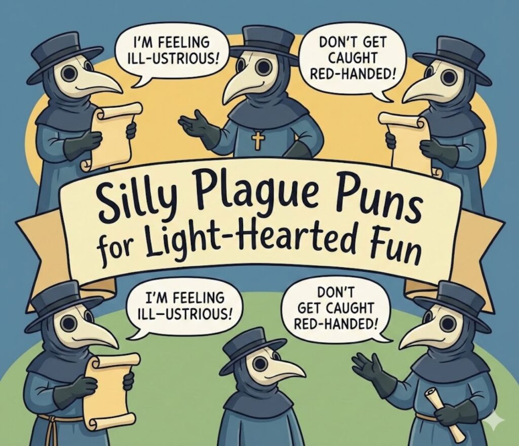 Silly plague puns for light hearted fun featuring playful historical jokes, goofy wordplay, harmless laughs, and shareable humor online audiences.