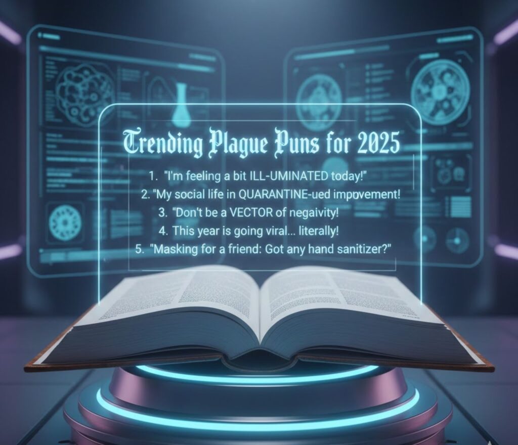 Trending plague puns for 2025 featuring clever historical wordplay, viral jokes, witty humor, and shareable laughs for social media audiences.